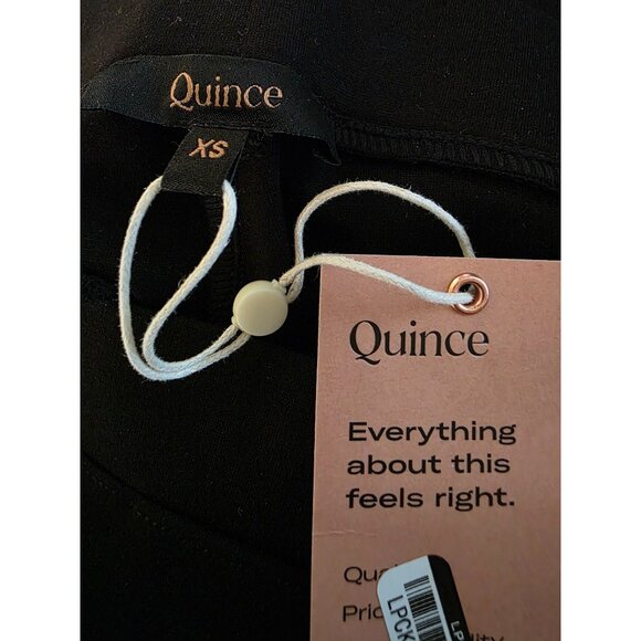 New Quince Ultra-Stretch Ponte Straight Leg Pant Black XS - Picture 3 of 6